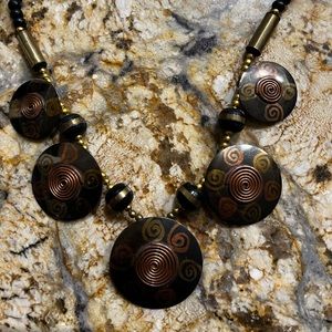 Southwest Style Metal Necklace, Quality Made Costume Jewelry